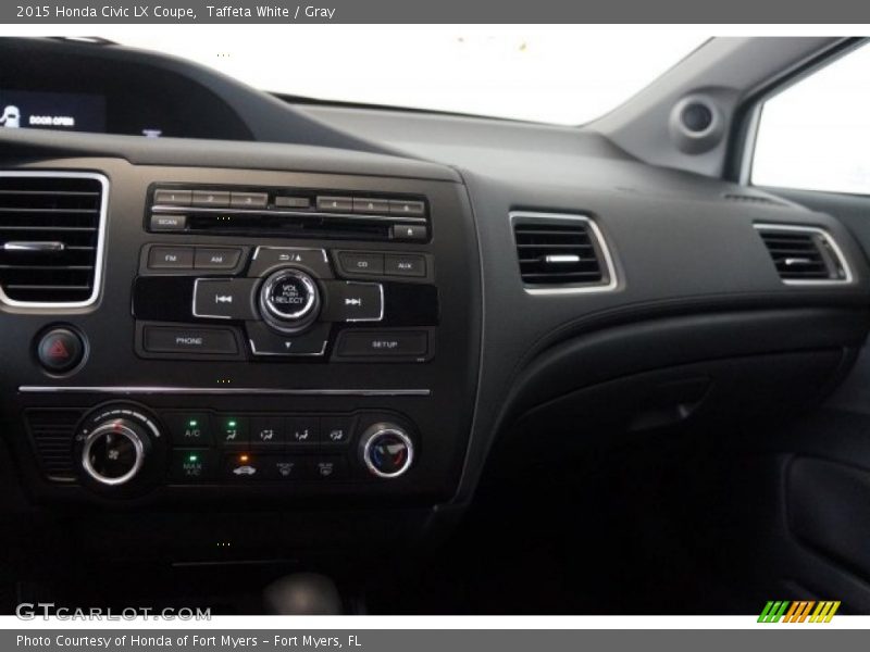 Taffeta White / Gray 2015 Honda Civic LX Coupe