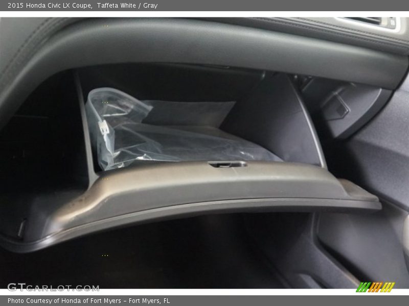 Taffeta White / Gray 2015 Honda Civic LX Coupe