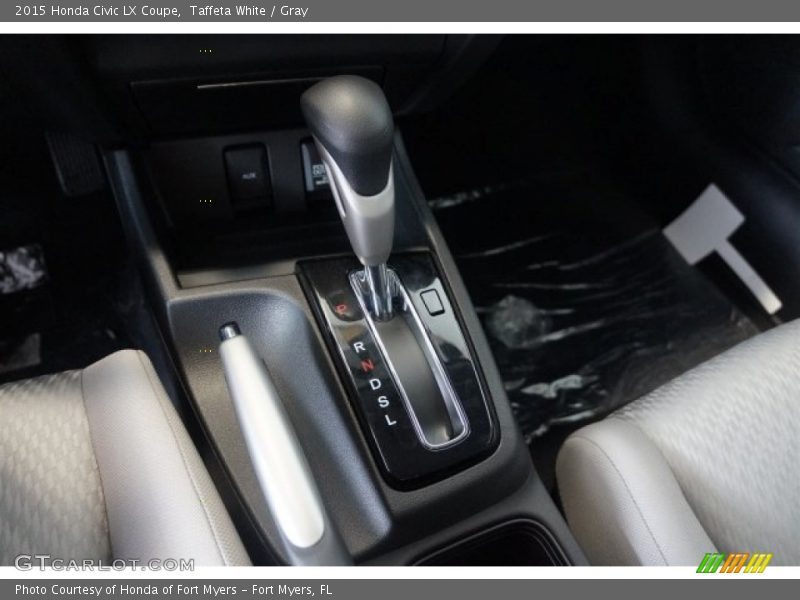 Taffeta White / Gray 2015 Honda Civic LX Coupe