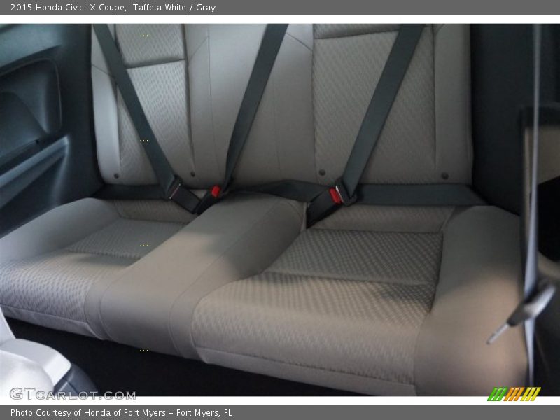 Taffeta White / Gray 2015 Honda Civic LX Coupe