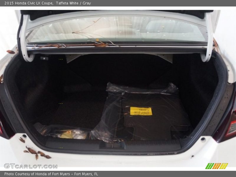 Taffeta White / Gray 2015 Honda Civic LX Coupe