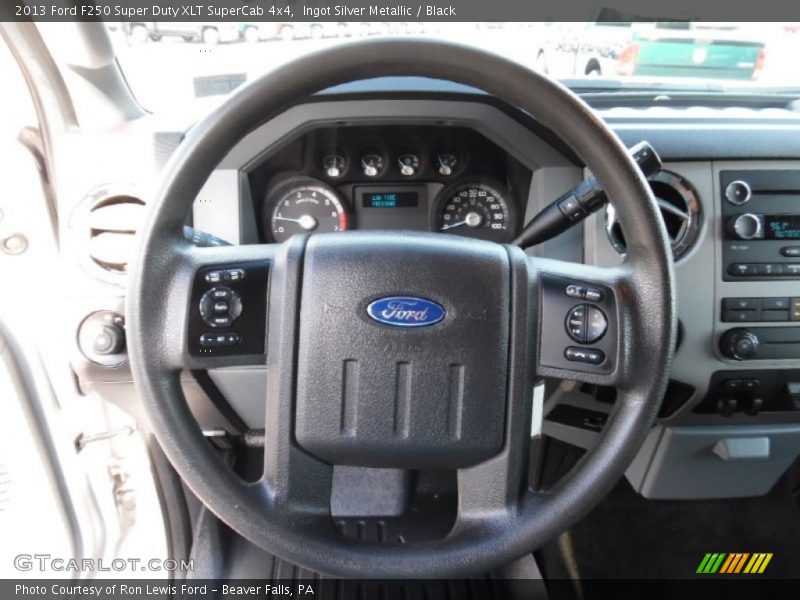 Ingot Silver Metallic / Black 2013 Ford F250 Super Duty XLT SuperCab 4x4