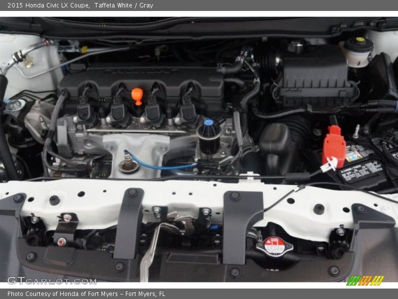 Taffeta White / Gray 2015 Honda Civic LX Coupe
