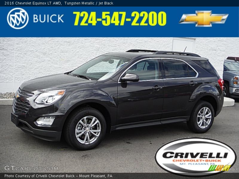Tungsten Metallic / Jet Black 2016 Chevrolet Equinox LT AWD