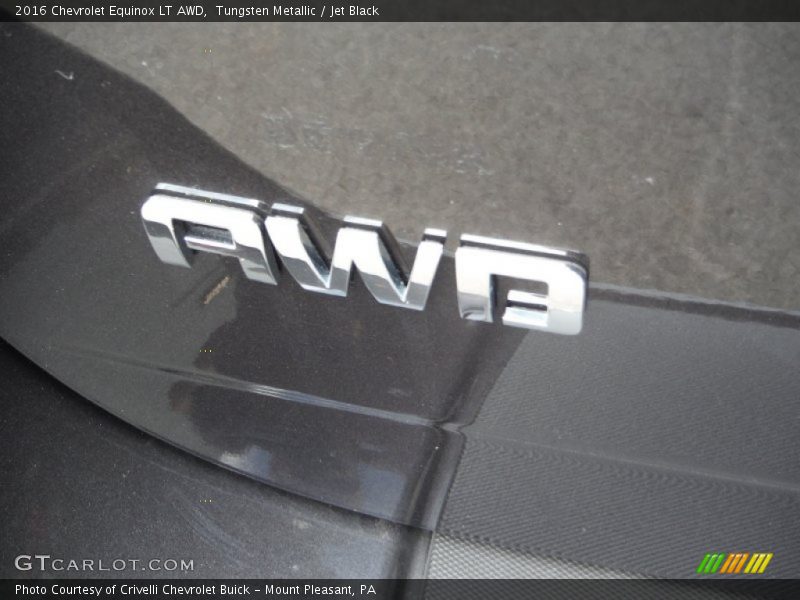 Tungsten Metallic / Jet Black 2016 Chevrolet Equinox LT AWD