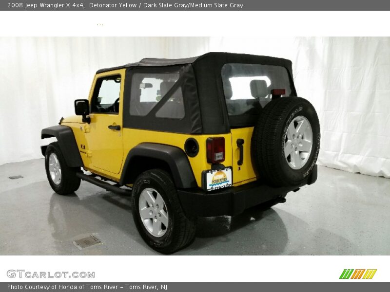 Detonator Yellow / Dark Slate Gray/Medium Slate Gray 2008 Jeep Wrangler X 4x4