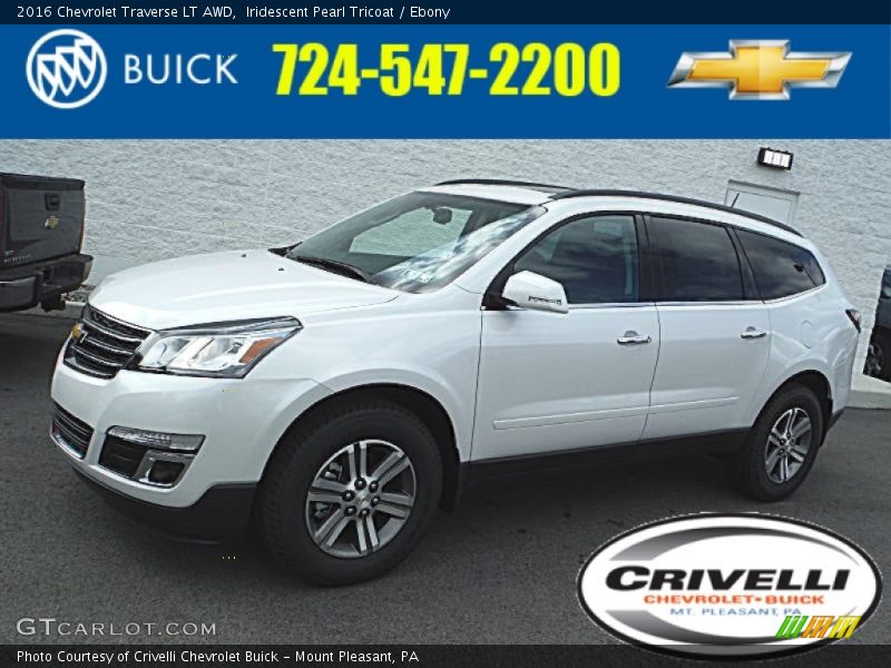 Iridescent Pearl Tricoat / Ebony 2016 Chevrolet Traverse LT AWD