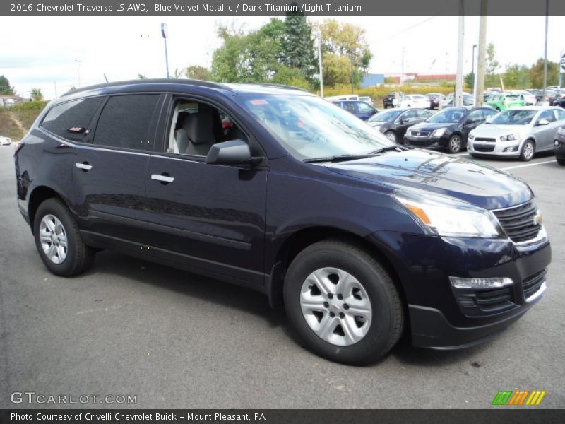 Blue Velvet Metallic / Dark Titanium/Light Titanium 2016 Chevrolet Traverse LS AWD