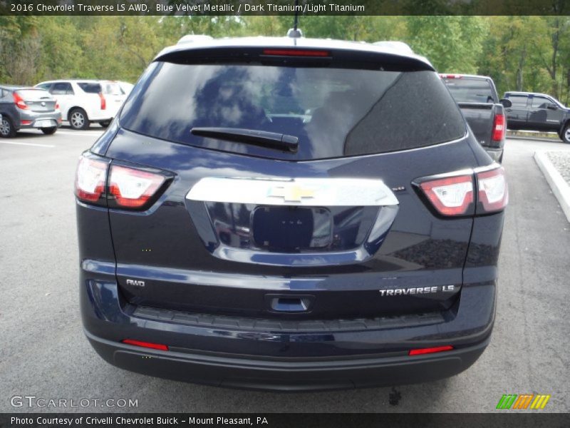 Blue Velvet Metallic / Dark Titanium/Light Titanium 2016 Chevrolet Traverse LS AWD