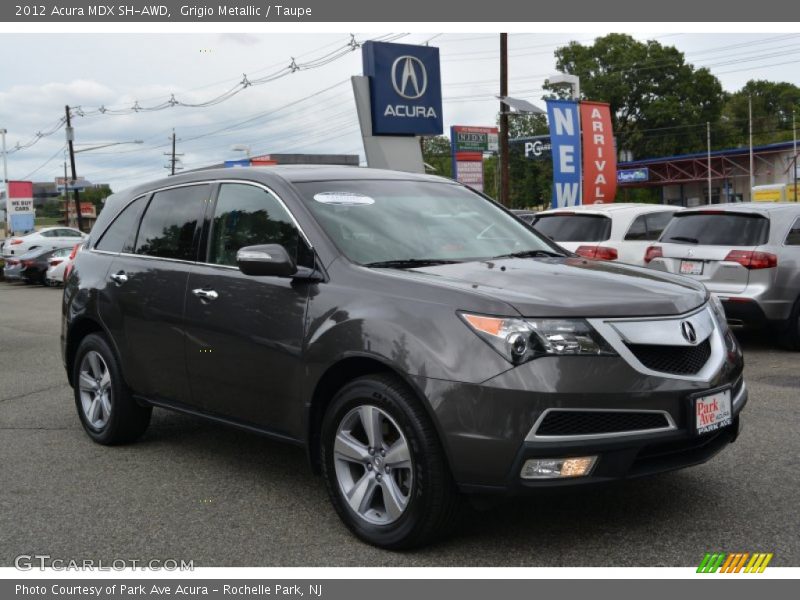 Grigio Metallic / Taupe 2012 Acura MDX SH-AWD