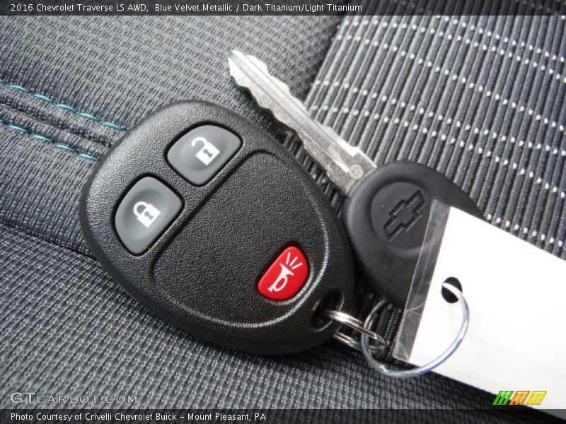 Blue Velvet Metallic / Dark Titanium/Light Titanium 2016 Chevrolet Traverse LS AWD