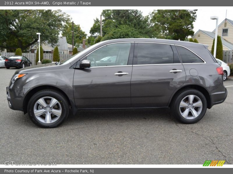 Grigio Metallic / Taupe 2012 Acura MDX SH-AWD