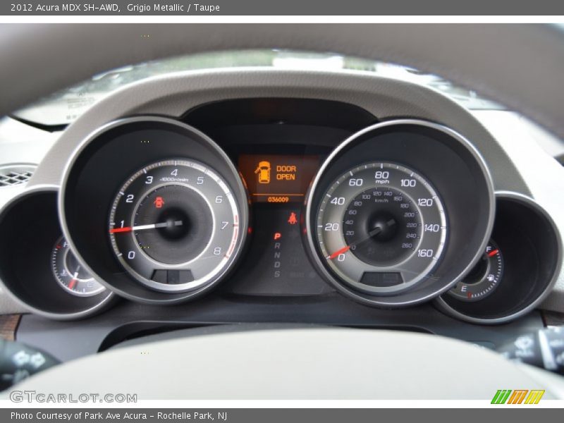 Grigio Metallic / Taupe 2012 Acura MDX SH-AWD