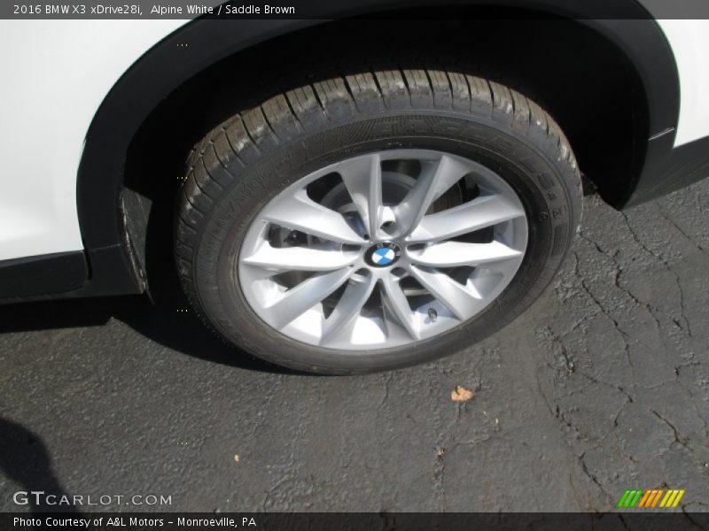 Alpine White / Saddle Brown 2016 BMW X3 xDrive28i