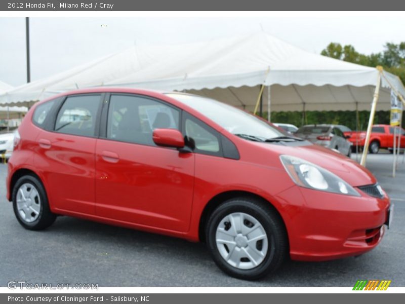 Milano Red / Gray 2012 Honda Fit