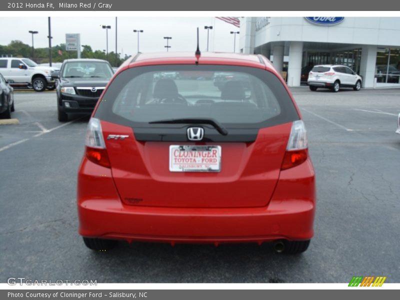 Milano Red / Gray 2012 Honda Fit