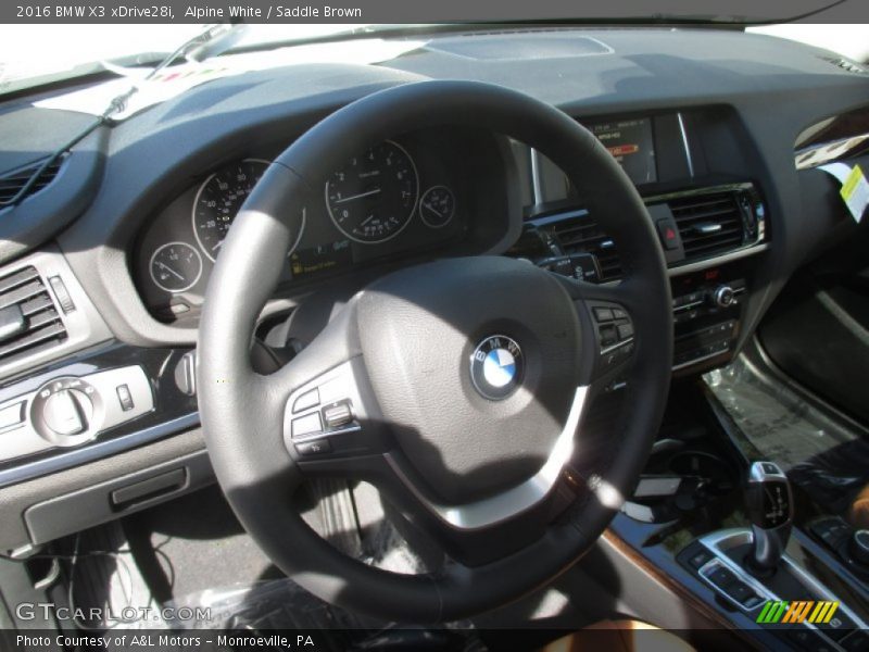 Alpine White / Saddle Brown 2016 BMW X3 xDrive28i