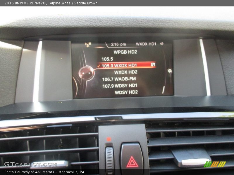 Alpine White / Saddle Brown 2016 BMW X3 xDrive28i