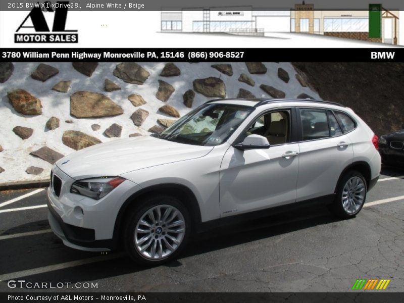 Alpine White / Beige 2015 BMW X1 xDrive28i