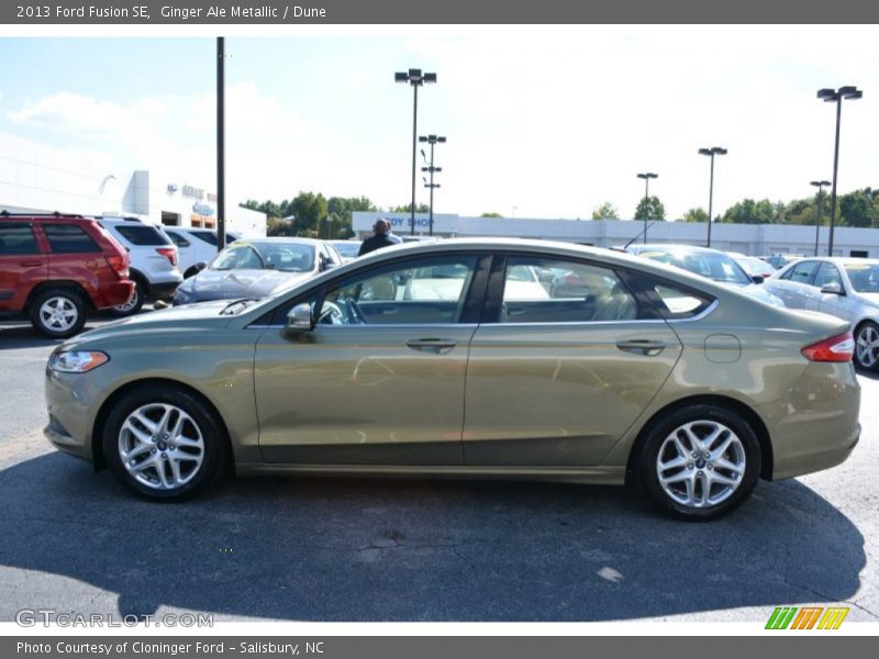 Ginger Ale Metallic / Dune 2013 Ford Fusion SE