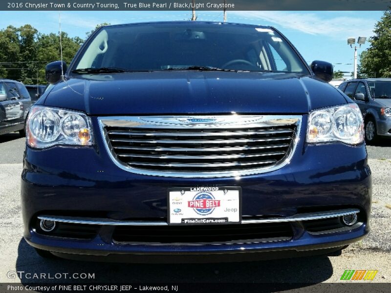 True Blue Pearl / Black/Light Graystone 2016 Chrysler Town & Country Touring