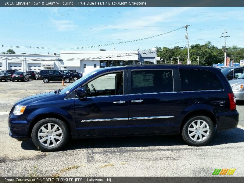 True Blue Pearl / Black/Light Graystone 2016 Chrysler Town & Country Touring