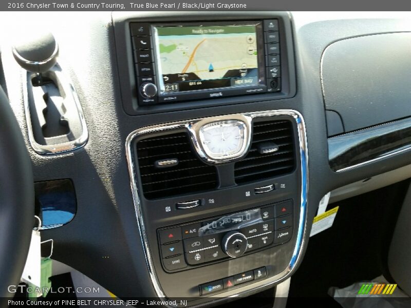True Blue Pearl / Black/Light Graystone 2016 Chrysler Town & Country Touring
