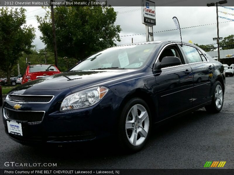 Imperial Blue Metallic / Titanium 2012 Chevrolet Malibu LS