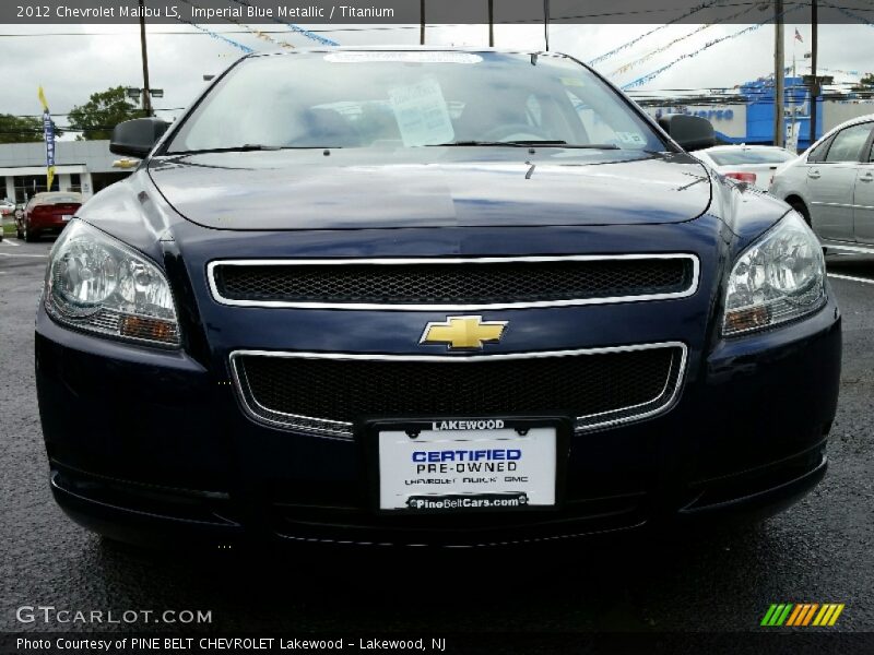 Imperial Blue Metallic / Titanium 2012 Chevrolet Malibu LS