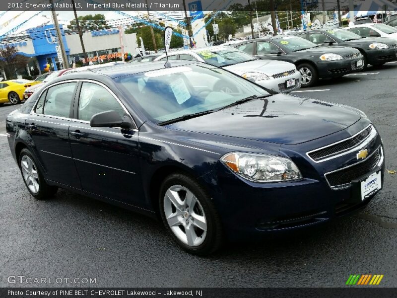 Imperial Blue Metallic / Titanium 2012 Chevrolet Malibu LS