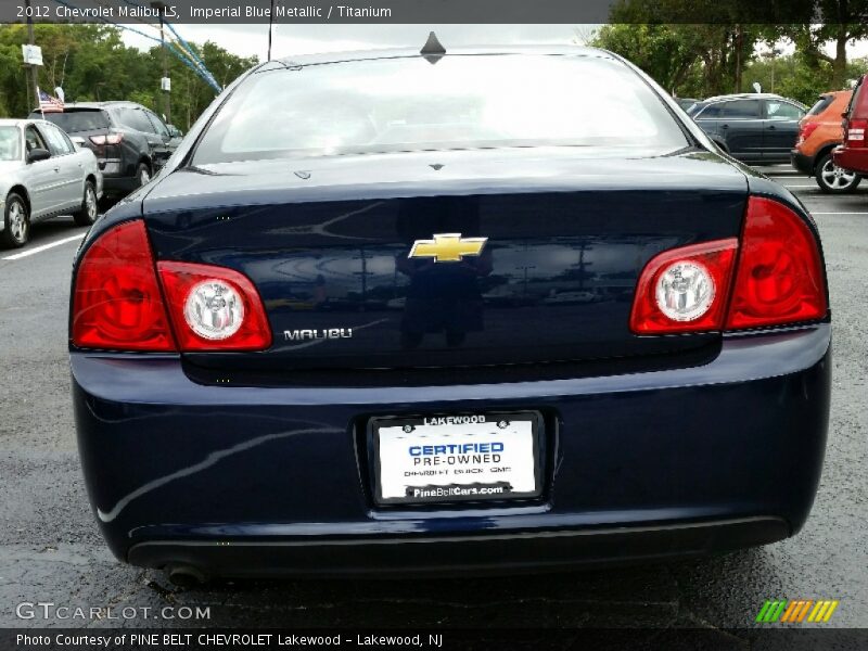 Imperial Blue Metallic / Titanium 2012 Chevrolet Malibu LS