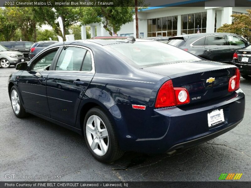 Imperial Blue Metallic / Titanium 2012 Chevrolet Malibu LS