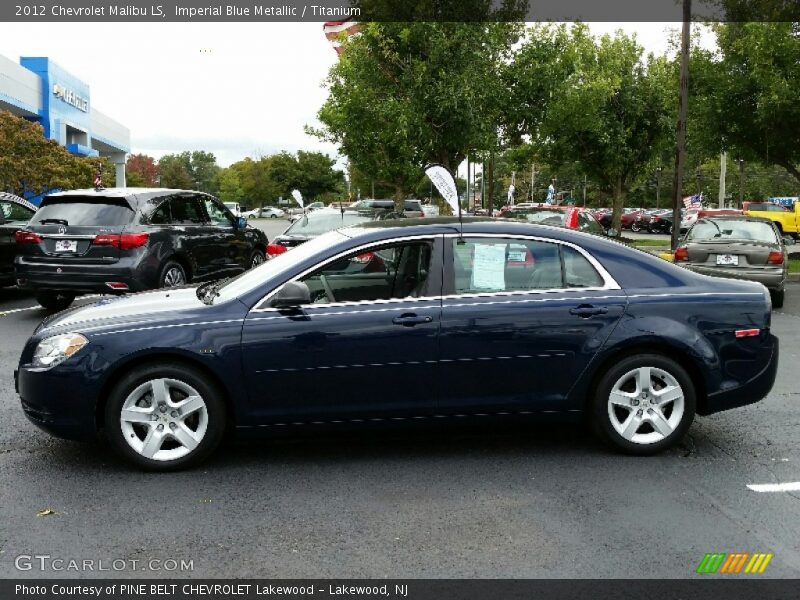 Imperial Blue Metallic / Titanium 2012 Chevrolet Malibu LS
