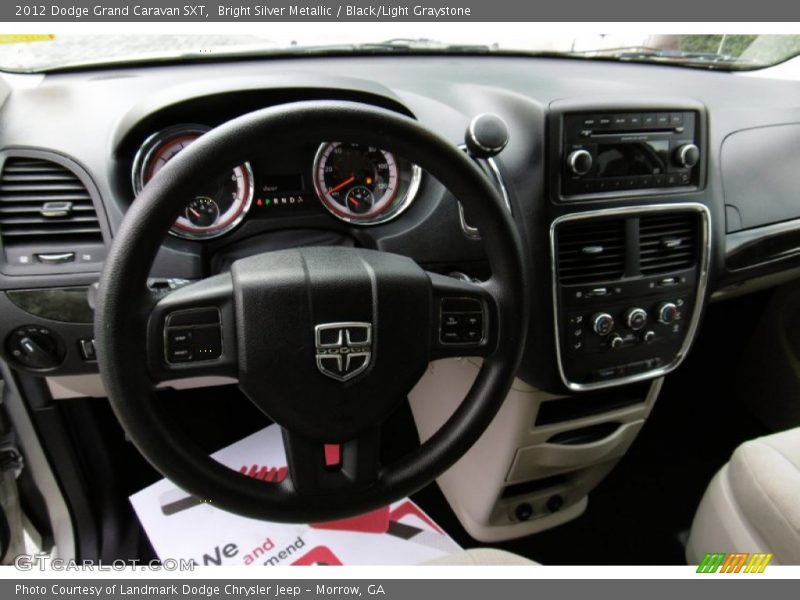 Bright Silver Metallic / Black/Light Graystone 2012 Dodge Grand Caravan SXT