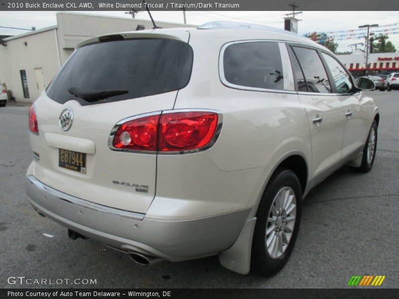 White Diamond Tricoat / Titanium/Dark Titanium 2010 Buick Enclave CXL AWD