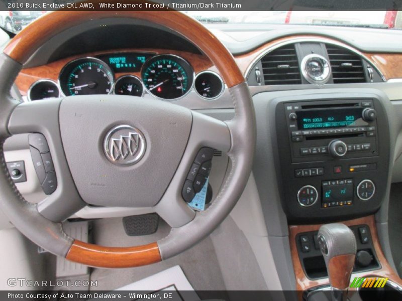 White Diamond Tricoat / Titanium/Dark Titanium 2010 Buick Enclave CXL AWD