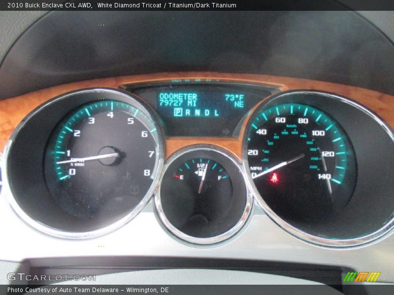 White Diamond Tricoat / Titanium/Dark Titanium 2010 Buick Enclave CXL AWD