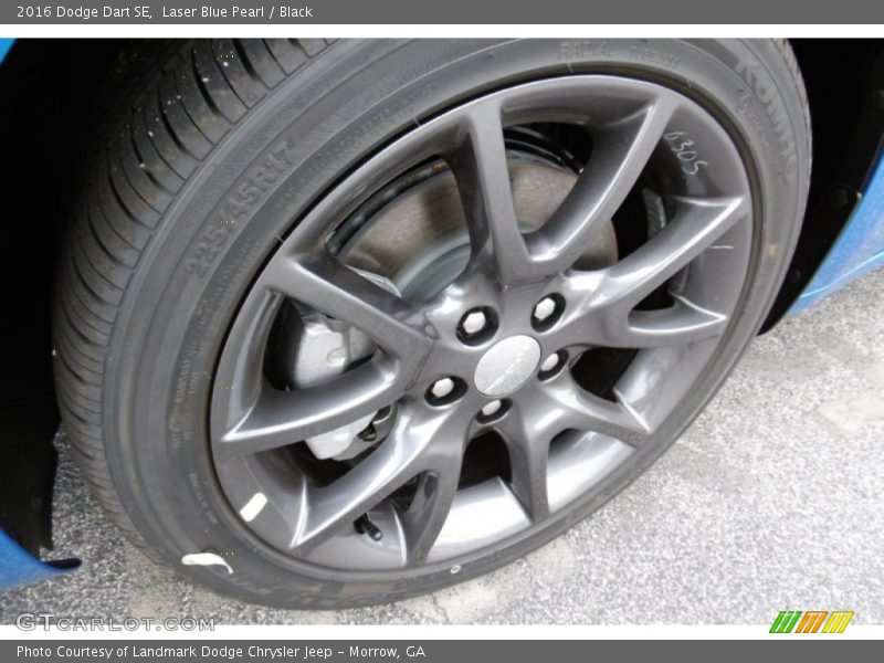Laser Blue Pearl / Black 2016 Dodge Dart SE