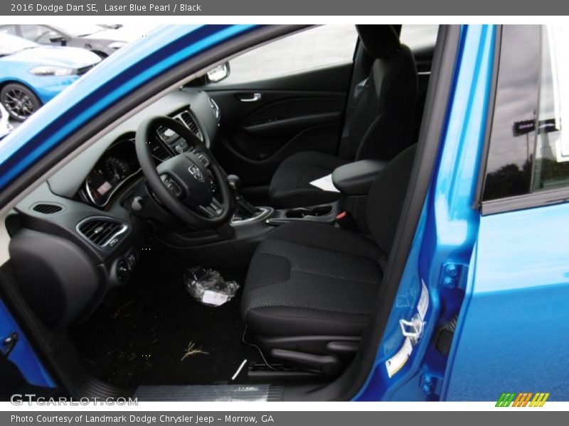Laser Blue Pearl / Black 2016 Dodge Dart SE