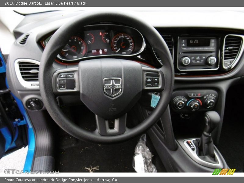 Laser Blue Pearl / Black 2016 Dodge Dart SE