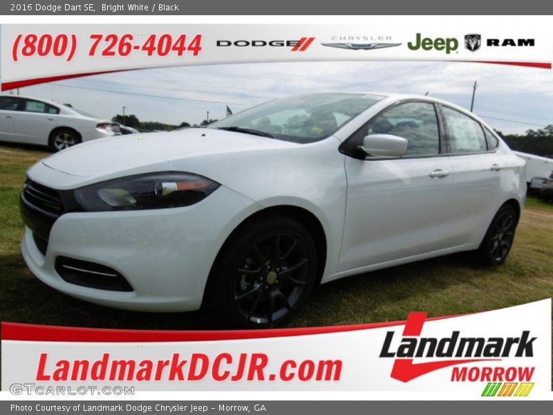 Bright White / Black 2016 Dodge Dart SE