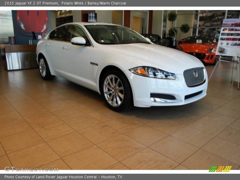 Polaris White / Barley/Warm Charcoal 2015 Jaguar XF 2.0T Premium