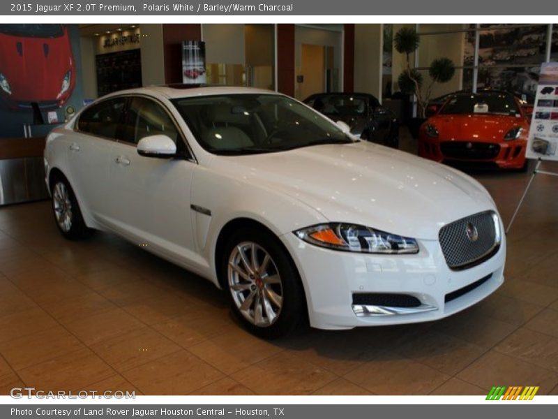 Polaris White / Barley/Warm Charcoal 2015 Jaguar XF 2.0T Premium