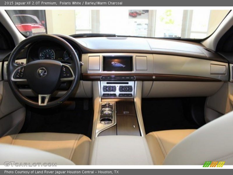Polaris White / Barley/Warm Charcoal 2015 Jaguar XF 2.0T Premium
