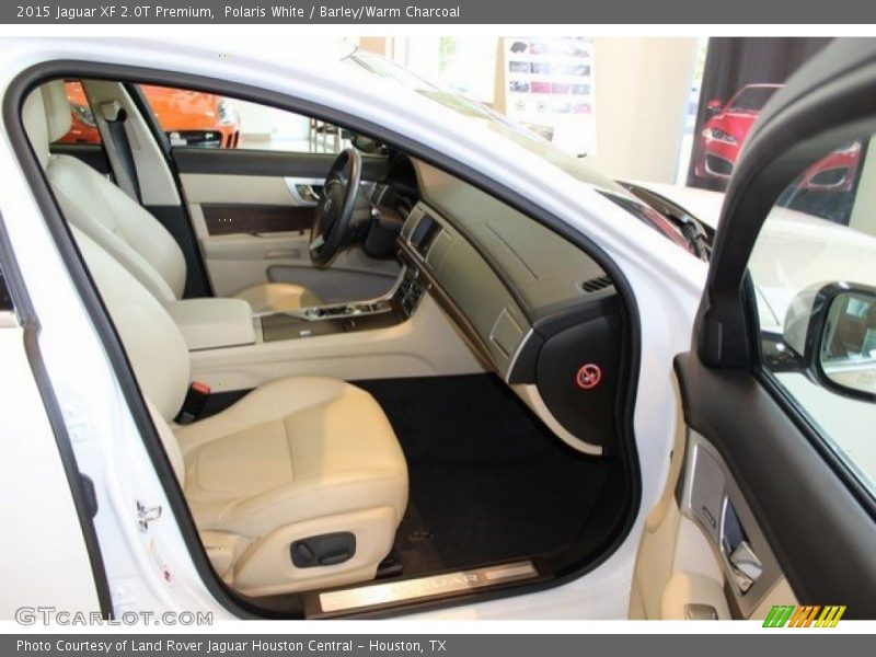 Polaris White / Barley/Warm Charcoal 2015 Jaguar XF 2.0T Premium