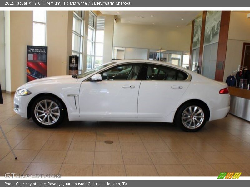 Polaris White / Barley/Warm Charcoal 2015 Jaguar XF 2.0T Premium