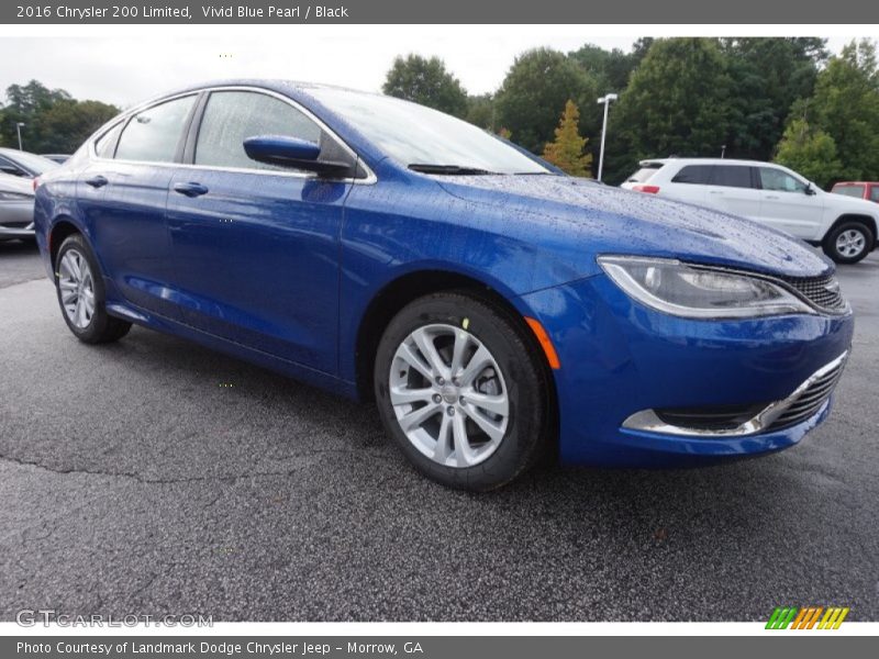 Vivid Blue Pearl / Black 2016 Chrysler 200 Limited