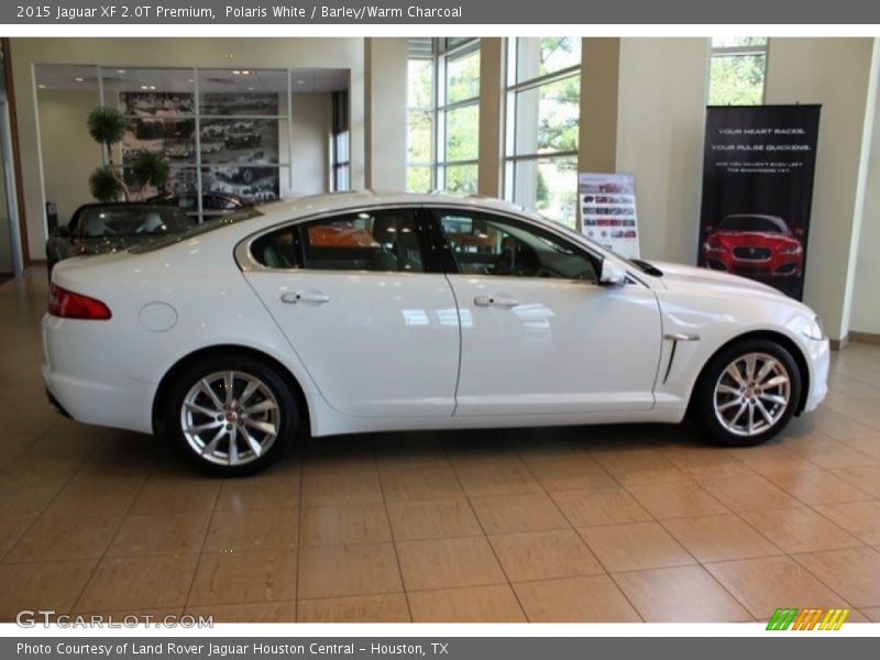Polaris White / Barley/Warm Charcoal 2015 Jaguar XF 2.0T Premium