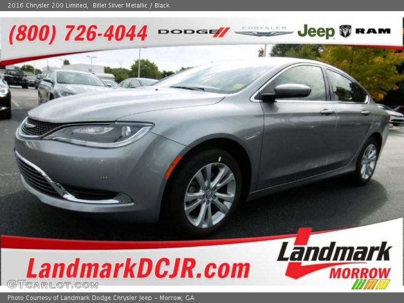 Billet Silver Metallic / Black 2016 Chrysler 200 Limited