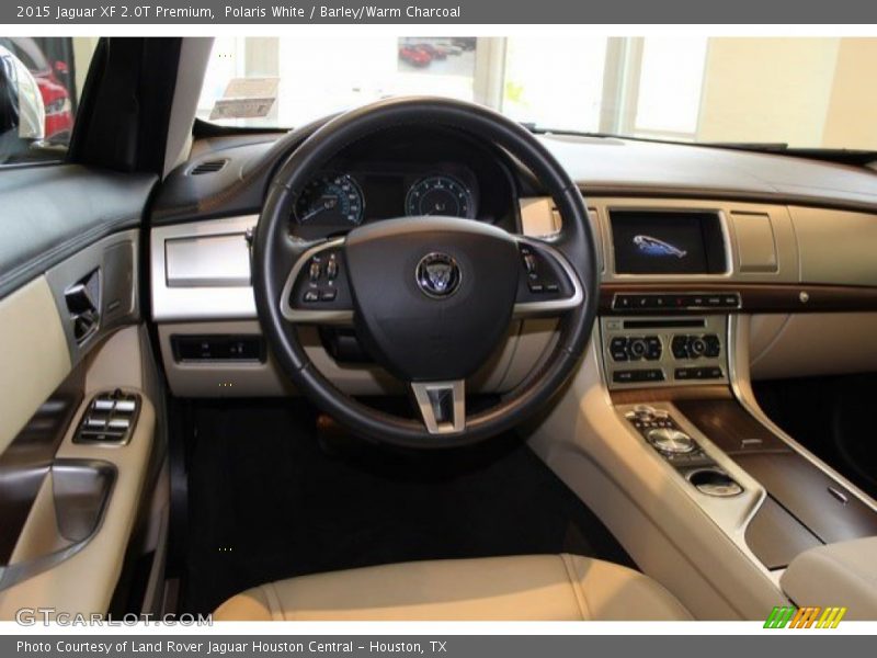 Polaris White / Barley/Warm Charcoal 2015 Jaguar XF 2.0T Premium